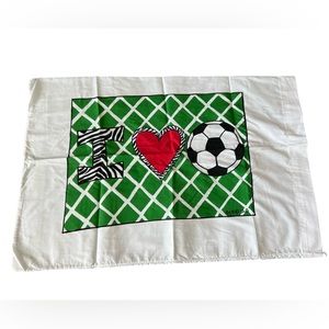 I love soccer vintage custom made pillow case
